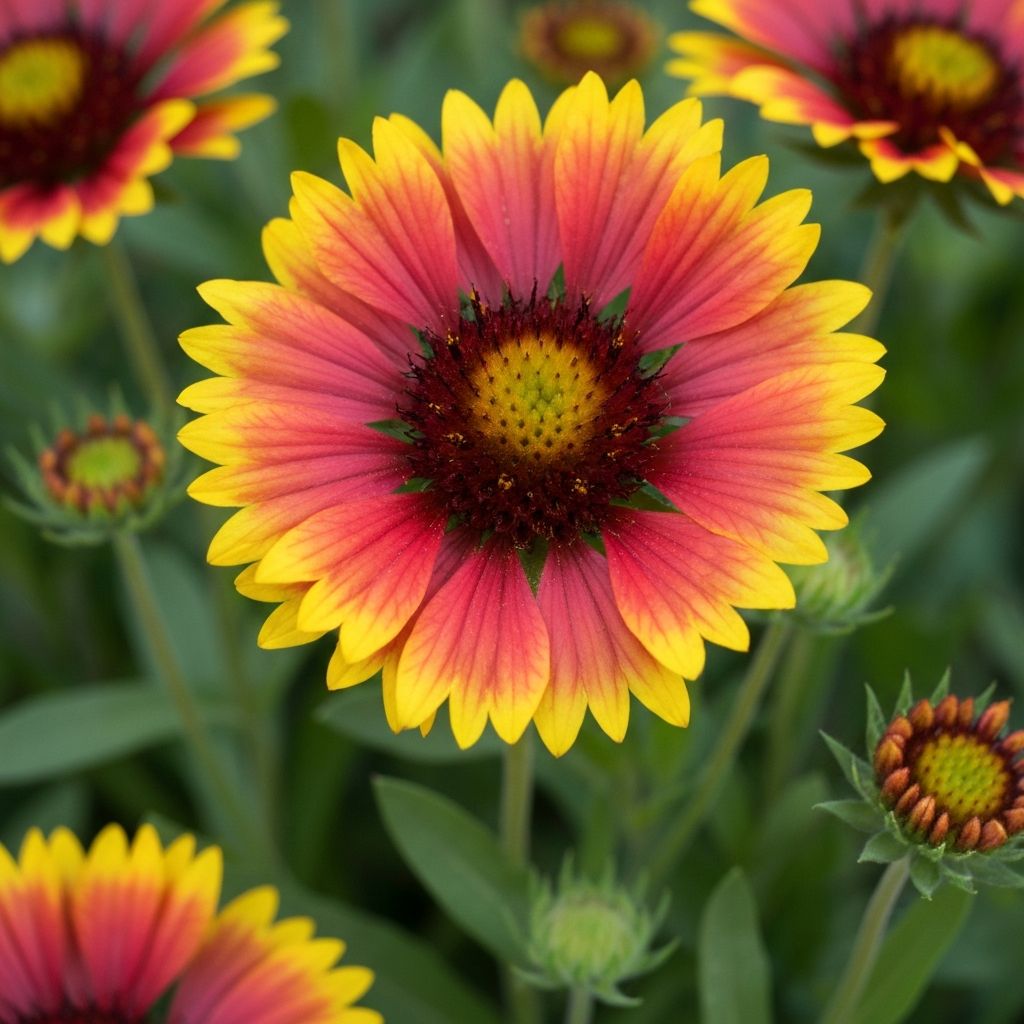 Indian Blanket wildflower with red and yellow petals
